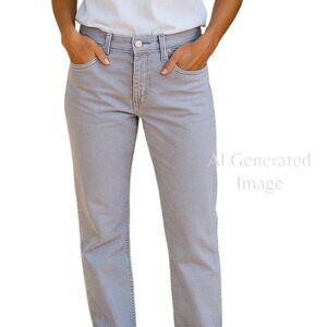 Atelier Notify Womens Light Lilac High Waisted Italy Bootcut Capri Jeans Size 28